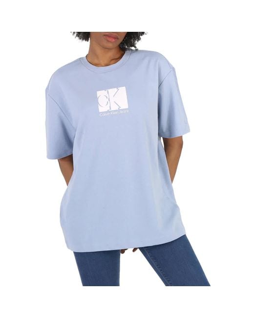 Calvin Klein Blue Infinite Cool Logo Print Short Sleeve T-shirt