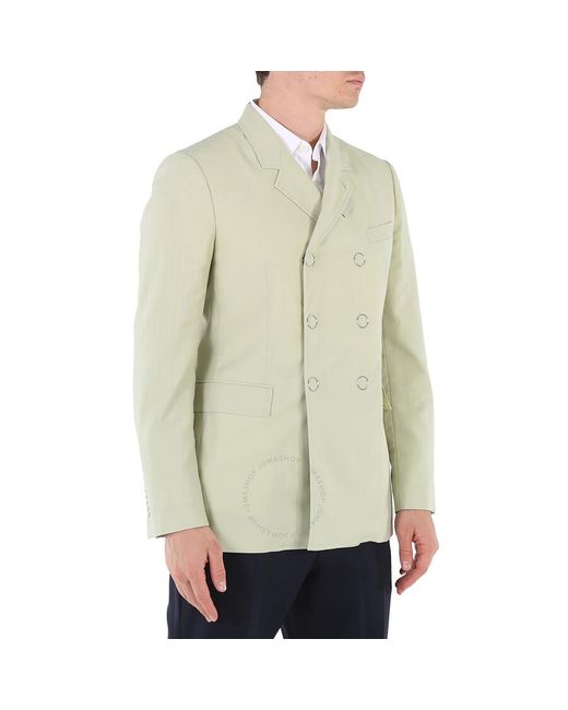 Burberry Green Matcha Slim Fit Press-stud Tailo Jacket for men