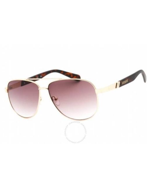 Guess Factory Pink Gradient Green Rectangular Sunglasses Gf0246 32p 58 for men