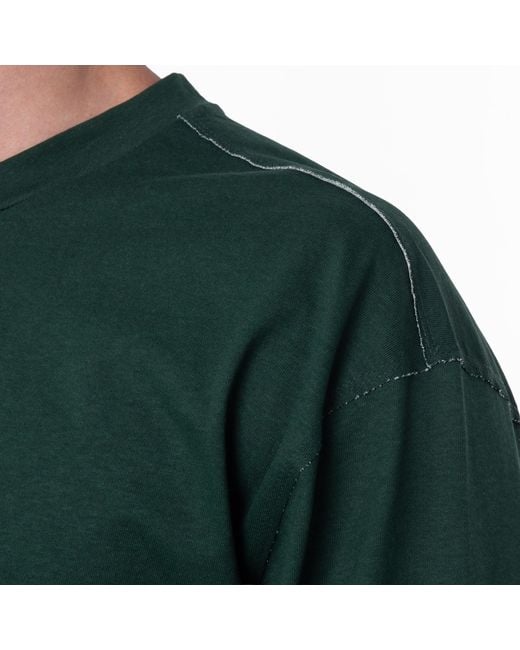 Burberry Green Striped Ekd Long-Sleeved T-Shirt for men
