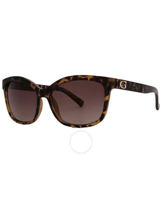 Guess Factory Brown Gradient Cat Eye Sunglasses Gf0300 52f 57