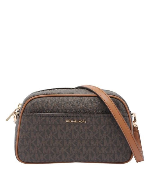 Michael Kors Brown Michael Small Jet Set Crossbody Bag