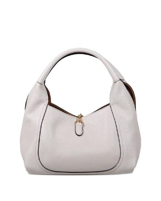 Gucci Gray Signature Softbit Leather Shoulder Bag