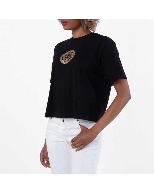 Versace Black T-Shirt With Medusa Head