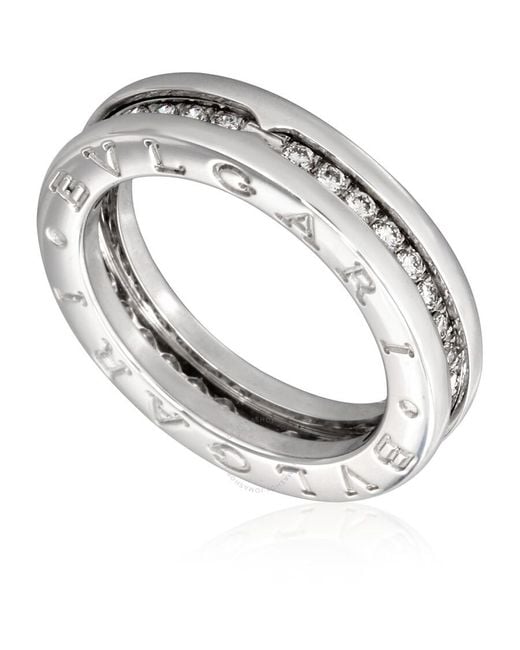 BVLGARI Metallic B.Zero1 18K 1-Band Diamond Pave Ring