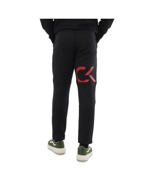 Calvin Klein Gray Splatter Logo Sweatpants for men