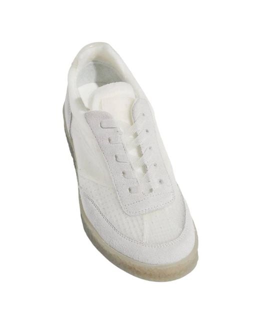 MM6 by Maison Margiela White Court Low-Top Sneakers, Brand Size 43 Us for men