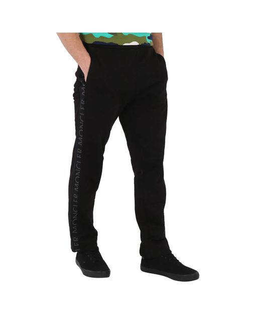 Moncler Black Logo-print Track Pants for men