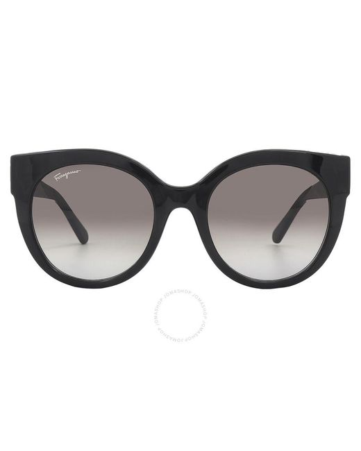 Ferragamo Black Grey Cat Eye Sunglasses Sf1031s 001 53