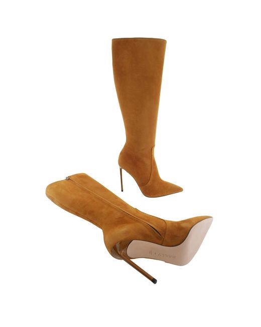Bally Brown Barbra 105 Knee-High Suede Boots, Brand Size 36 Us
