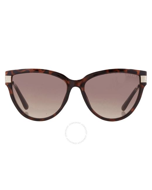 Guess Factory Gradient Brown Cat Eye Sunglasses Gf6177 52f 55