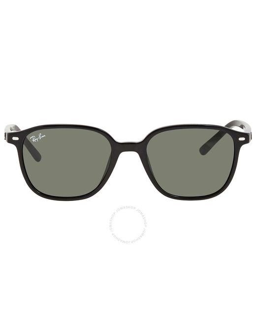 Ray-Ban Brown Leonard Green Square Sunglasses