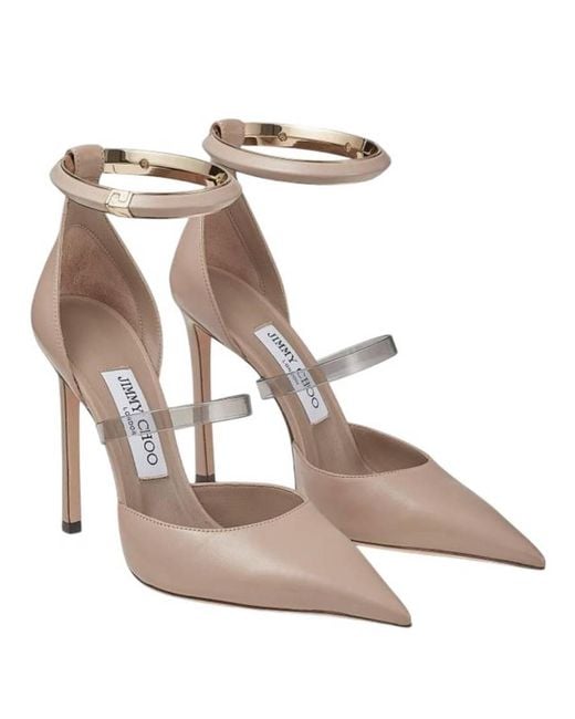 Jimmy Choo White Dreece 110 Pointed-Toe Pumps, Brand Size 37.5 Us