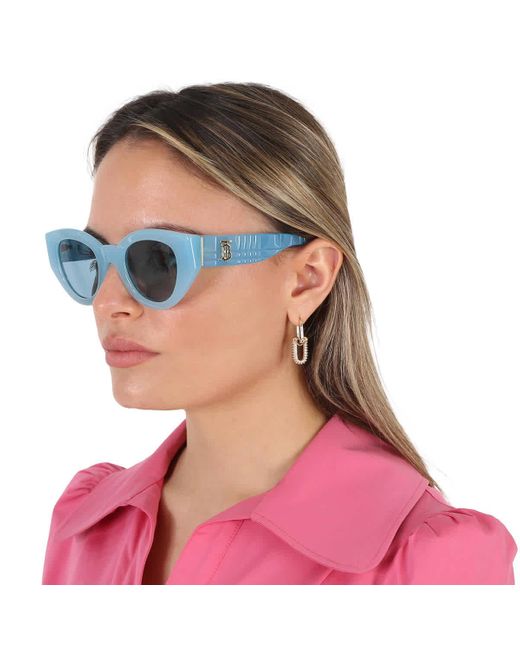 Burberry Blue Oval Sunglasses Be4390 408680 47