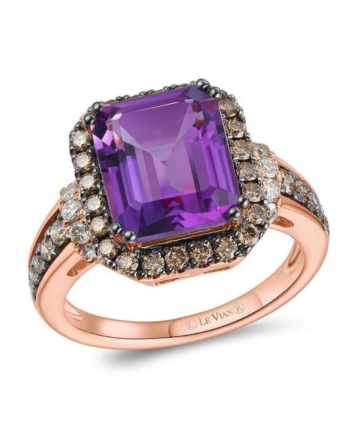 Le Vian Purple Ladies Grape Amethyst Rings Set