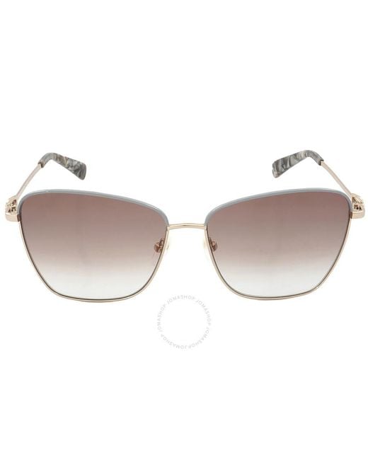 Longchamp Pink Brown Gradient Square Sunglasses Lo153s 734 59