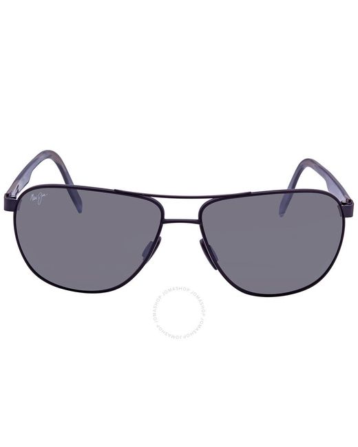 Maui Jim Blue Castles Neutral Grey Pilot Sunglasses 728-2m 61