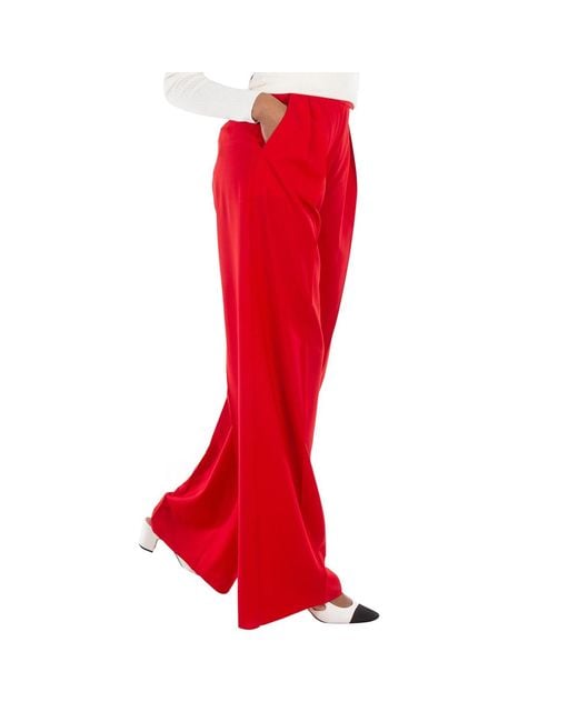 Max Mara Red Rimini Wool Trousers, Brand Size 40 Us Size 6