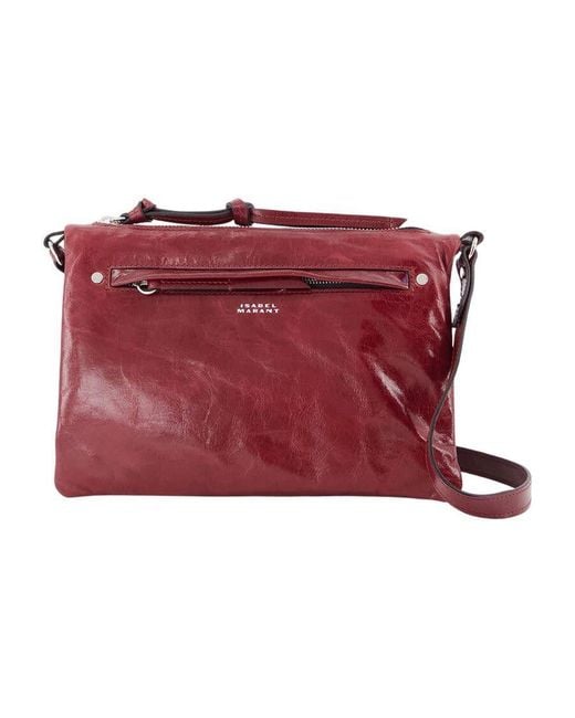 Isabel Marant Red Crossbody Bag Burgundy