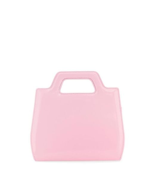Ferragamo Pink Mini Wanda Top Handle Leather Hand Bag