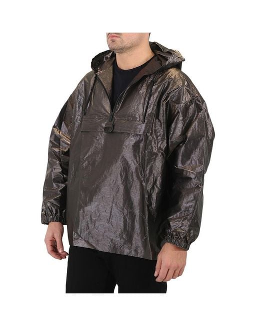 Fendi Black Pull-Out Hood Oversized Wind Breaker Jacket, Brand for men