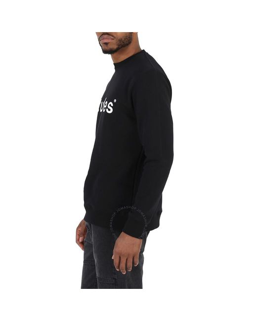 Etudes Studio Black Logo Print Organic Cotton Sweatshirt for men