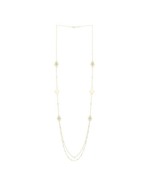Tresorra Metallic 14K Hamsa Stationed Necklace