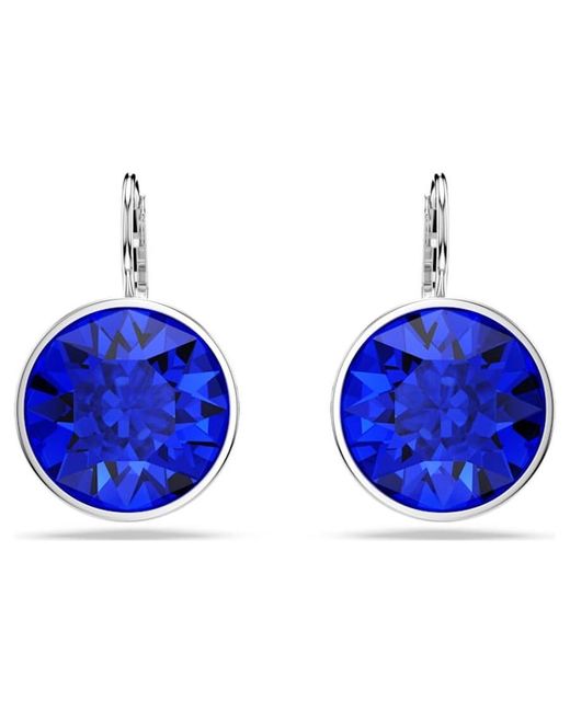 Swarovski Blue Bella Drop Round Cut Earrings