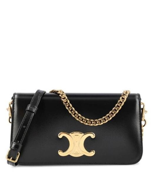 Céline Black Shiny Calfskin Multipochette Bag