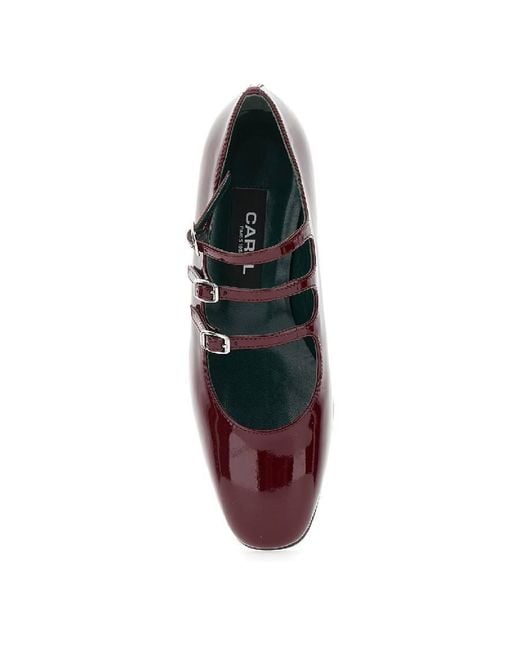 CAREL PARIS Purple Ariana Patent Leather Ballet Flats, Brand Size 35 Us