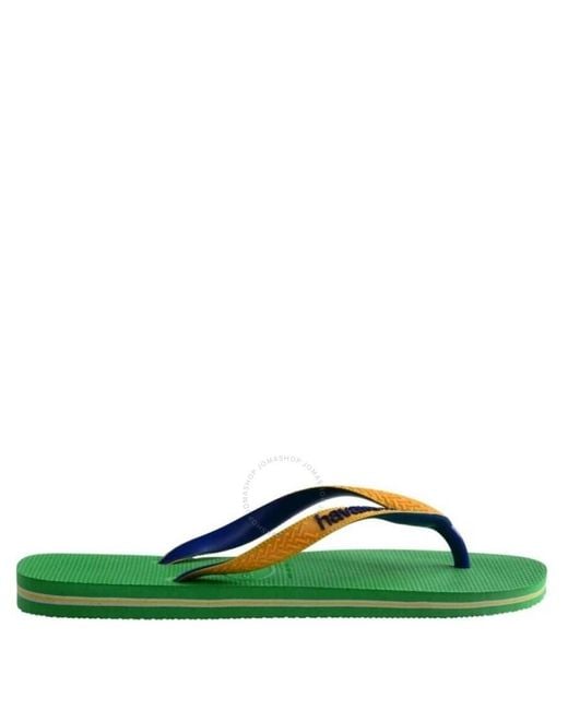 Havaianas Green Havianas Brazil Mix Flip Flops, Brand Size 35/36 Us for men