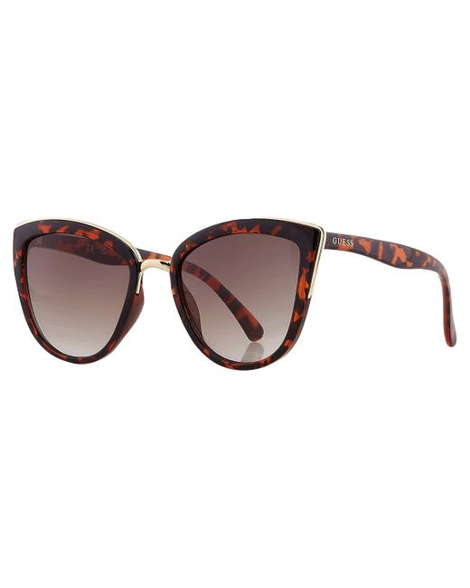 Guess Factory Brown Gradient Cat Eye Sunglasses Gf0313 52f 55