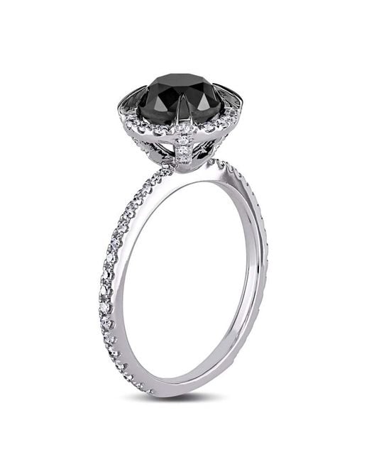 Amour Metallic 2 Ct Tw And Halo Diamond Engagement Ring