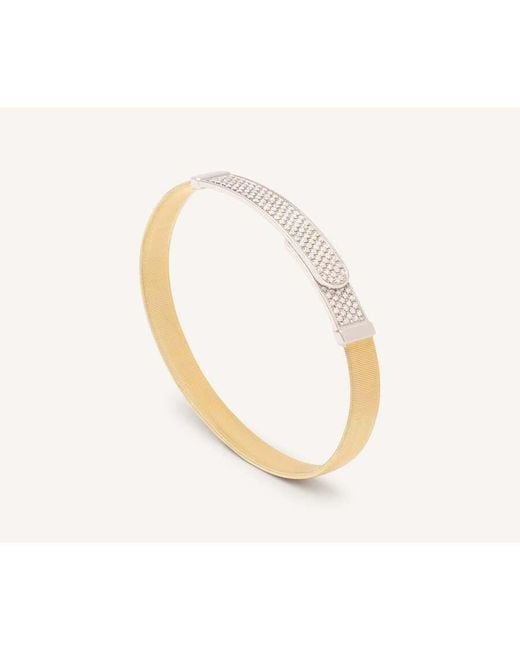 Marco Bicego Metallic 18K Coil And Diamond Pav Large Bangle Bracelet Sg44_B1_Yw_M5 for men