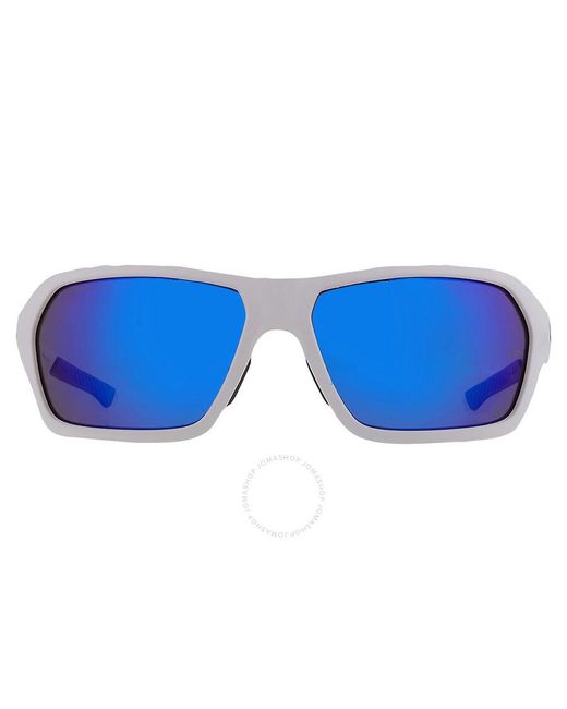 Under Armour Blue Rectangular Sunglasses Ua Recon 6ht7n 64 for men