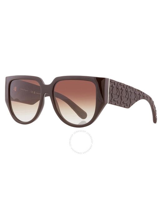 Ferragamo Brown Gradient Browline Sunglasses Sf1088se 208 57