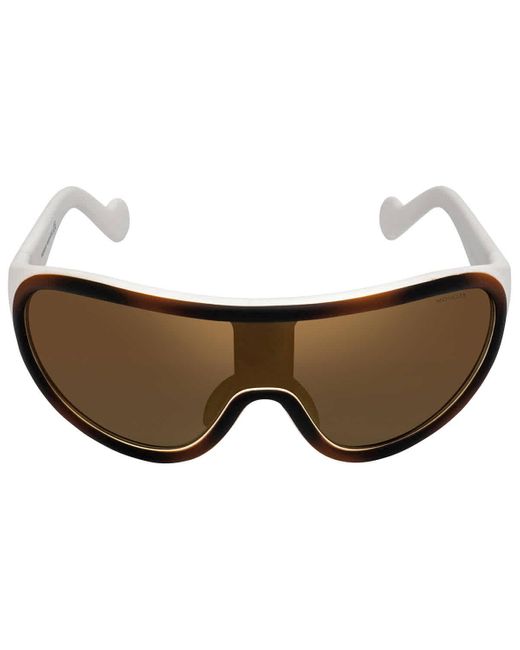 Moncler Brown Mirror Shield Sunglasses