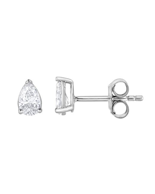 Brilliant Diamond Metallic Sterling 0.50 Carat Lab Grown Diamond Stud Earrings For