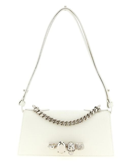 McQueen Metallic Jewelled Mini Shoulder Bag