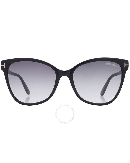 Tom Ford Brown Ani Gradient Cat Eye Sunglasses Ft0844 01b 58