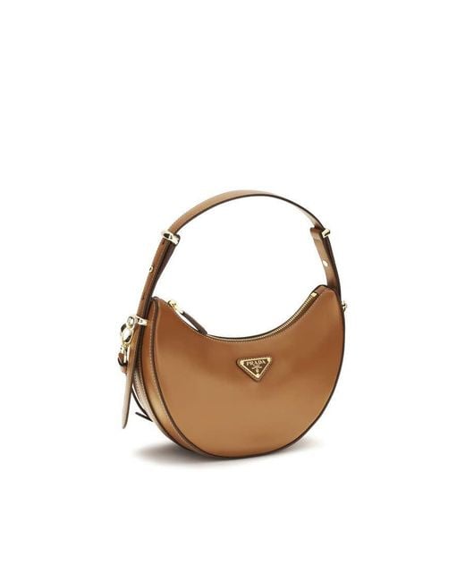 Prada Brown Calf Leather Shoulder Bag