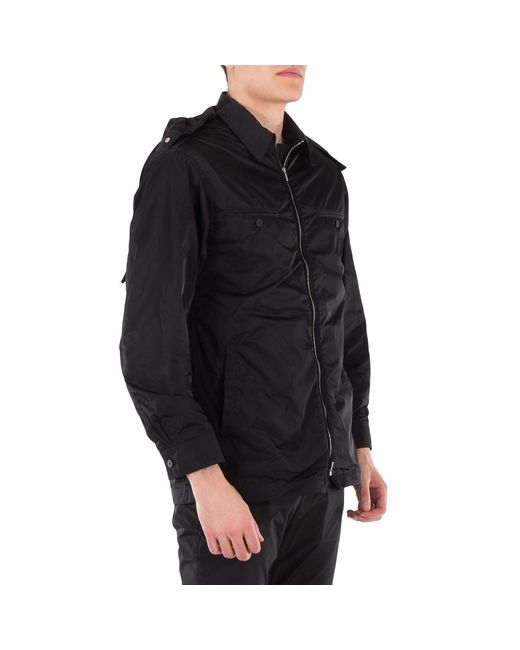 Ferragamo Black Ferragamo Logo Patch Polyester Windbreaker, Brand Size 48 (Us Size 38) for men