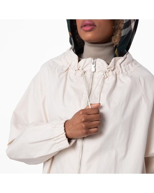 Burberry Multicolor Checkered Hood Long Sleeve Cotton Parka