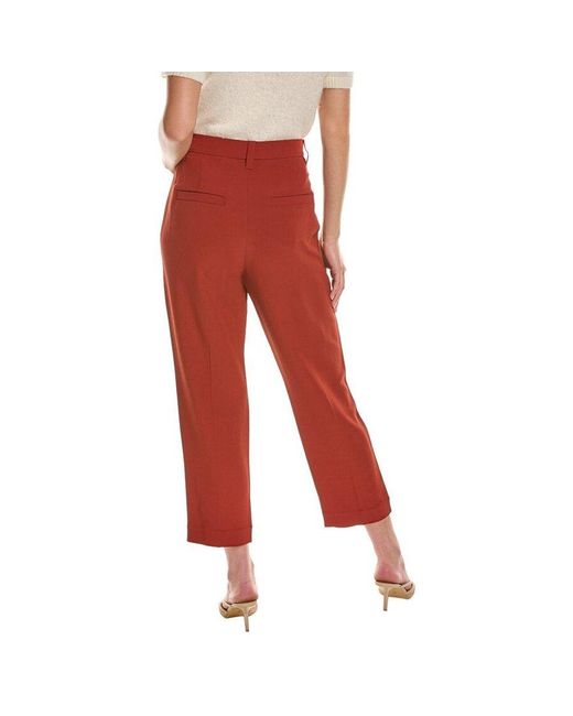 Brunello Cucinelli Rust Tapered High Waist Trousers, Brand Size 42 (Us