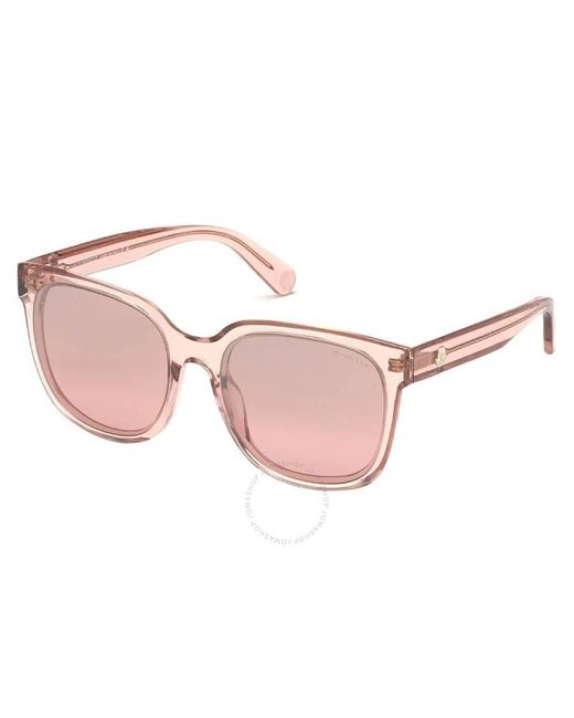 Moncler Pink Brown Gradient Square Sunglasses Ml0198-f 72z 57
