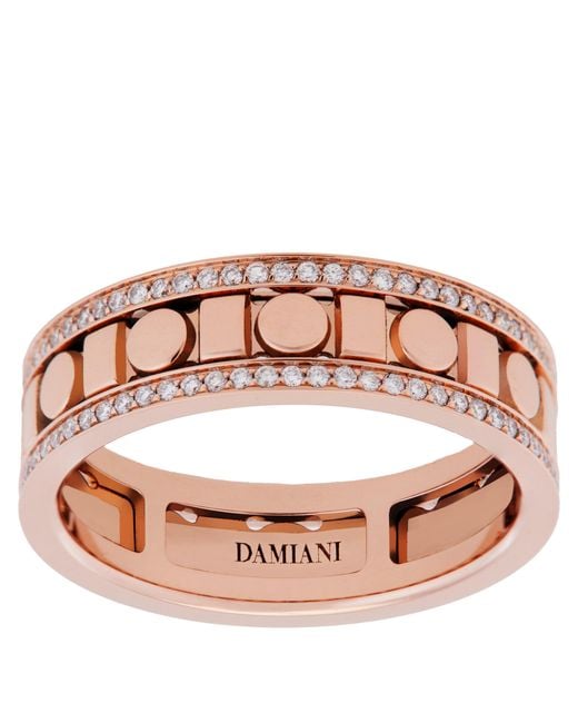 Damiani Pink Belle Epoque Reel Rose 0.37 Ct Diamond Ring for men