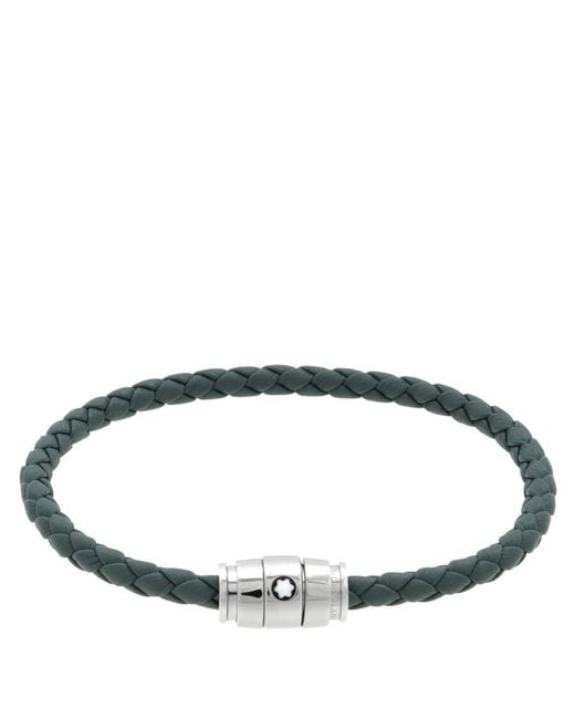 Montblanc Green Bracelet Steel 3 Rings Meisterstuck Collection, Size 68 for men