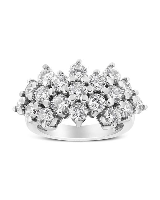 Haus of Brilliance Metallic 14K 4.0 Cttw Diamond Multi Row Scatter Band Ring (I-J Color, I1-I2 Clarity)