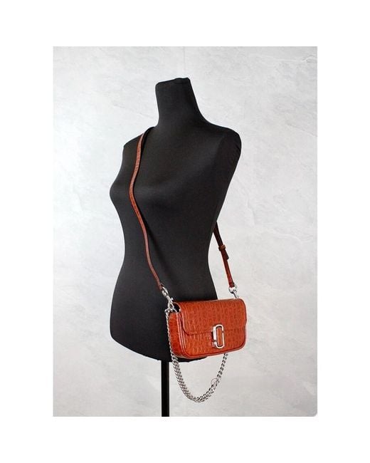 Marc Jacobs Red Embossed Leather Crossbody Bag for men