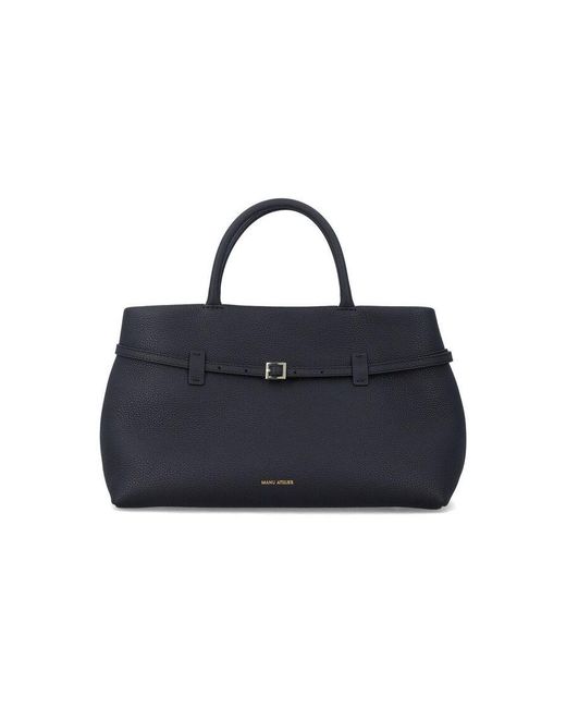 MANU Atelier Blue Le Cambon 35 Bag Calf Leather Tote